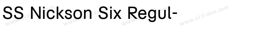 SS Nickson Six Regul字体转换